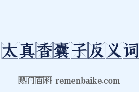 太真香囊子反义词是什么意思的图片